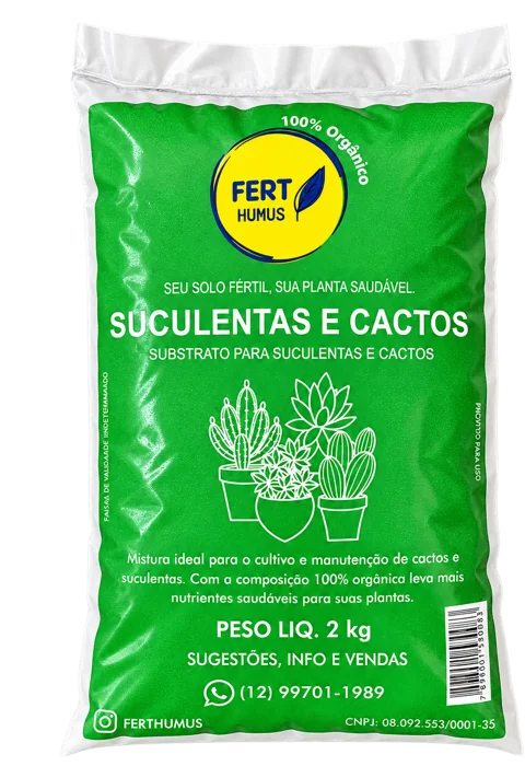Substrato Fert Humus para suculentas e cactos, 2 kg