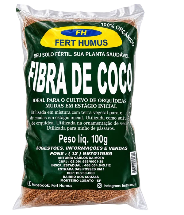Embalagem de fibra de coco Fert Humus 100 g